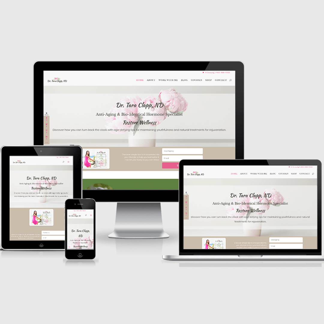 Naturopathic Doctor Branding Identity and Custom Website Design & Development for Dr. Tara Clapp, ND by Stephanie of My Soul Essentials